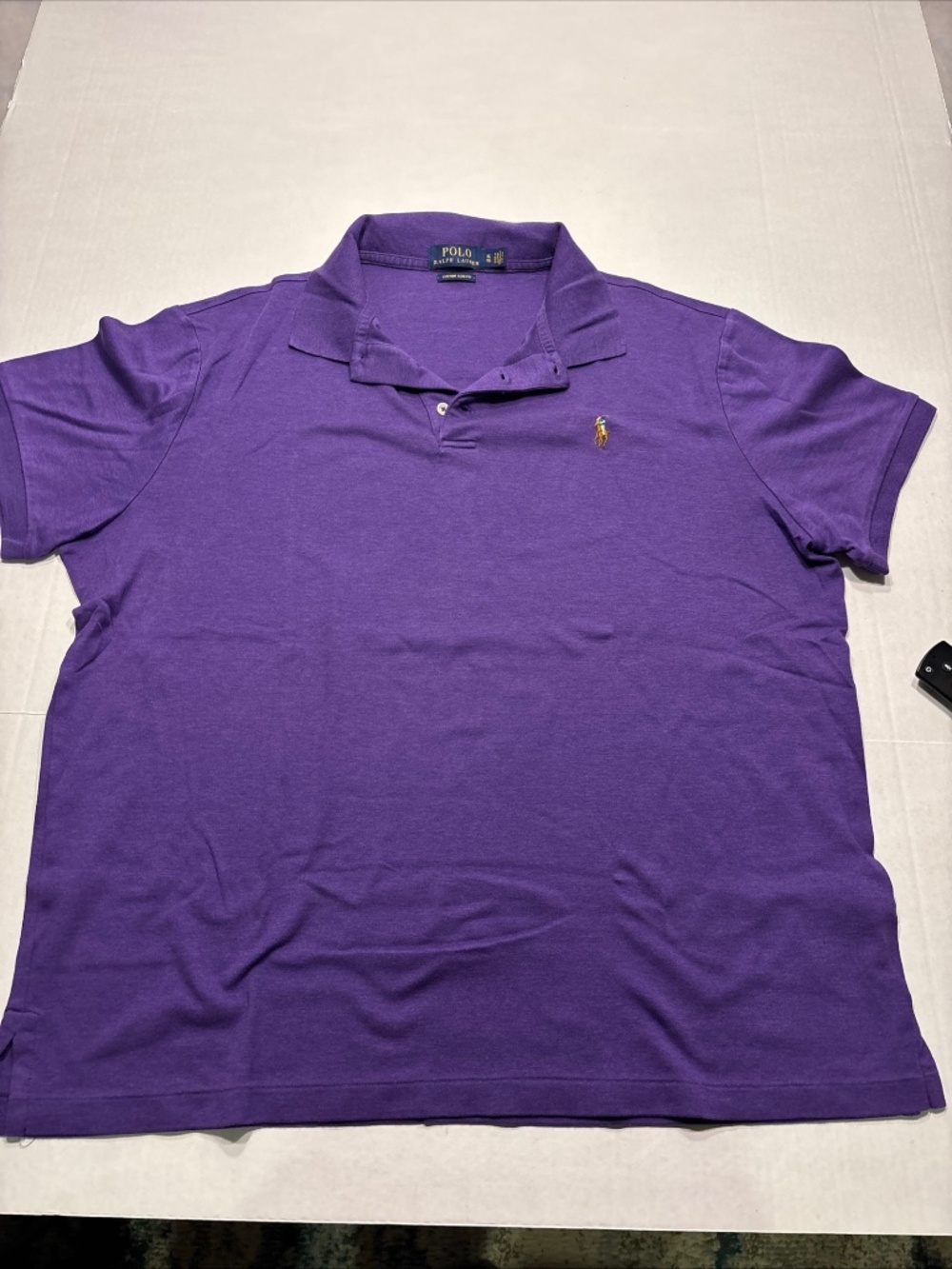Polo Ralph Lauren Men’s XL Purple Solid Custom Slim Fit Short Sleeve Polo Shirt
